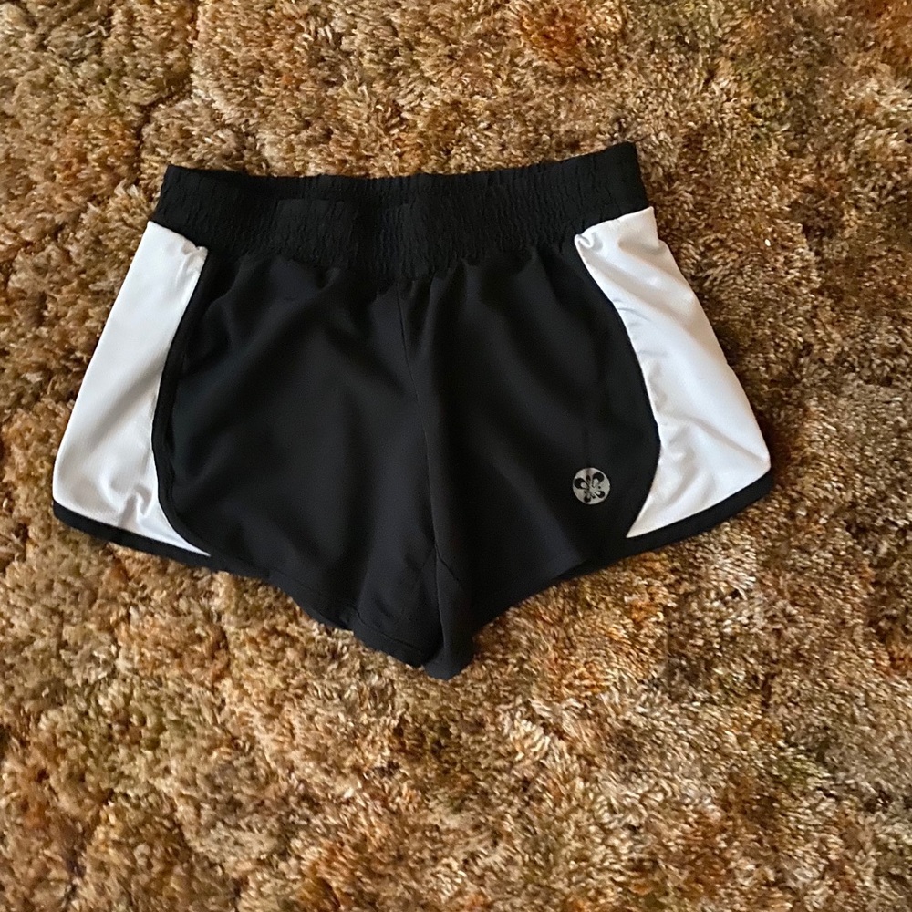 black athletic shorts